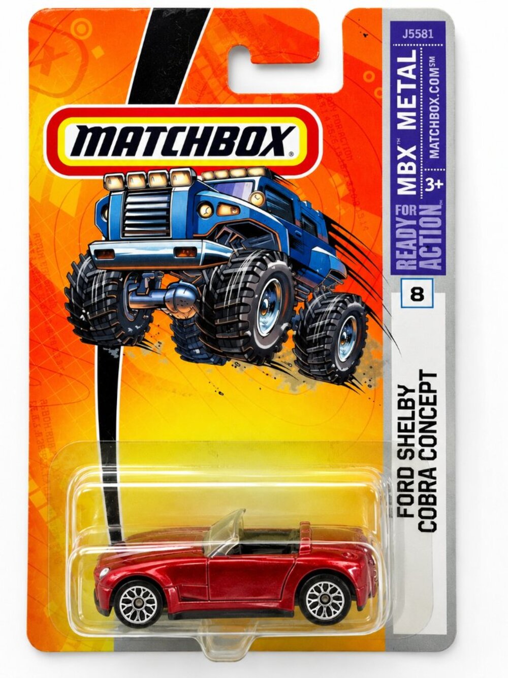 2006 Matchbox MBX Metal #8 Ford Shelby Cobra Concept Red J5581 Sealed